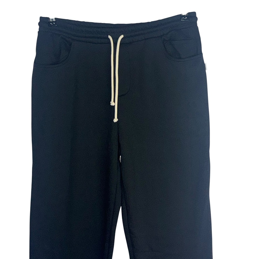 KROST Mens Black Fleece 5-Pocket Sweatpants Drawstring Joggers Size M NEW - Picture 3 of 11